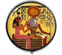 Horus and Hathor - Joyero de mito egipcio - Pastillero con foto artística - Pastillero con encanto - Caja de cristal para dulces