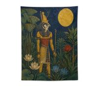 Horus Luna del Loto Tapiz de Pared, Arte egipcio antiguo Dormitorio
