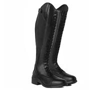 HORZE Botas altas de equitación con cordones para mujer, Negro -, 37 EU