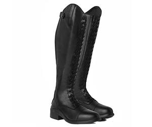 HORZE Botas altas de equitación con cordones para mujer, Negro -, 37 EU