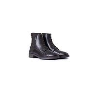 HORZE Botines de Montar Kilkenny de Cuero sintético con Cremallera en la Parte Trasera y Cordones elásticos, Negros, Adultos y Junior, Todas Las Tallas, Marrón, 39