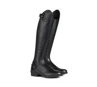 HORZE Genève Botas de equitación de piel auténtica con forro interior transpirable de malla, cremallera trasera con correa de piel, tacón bajo, inserto elástico, 2 anchos de pantorrilla, estándar,