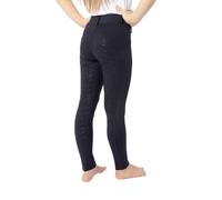 HORZE Kinder Reitleggings DEA, Pantalón de equitación para niñas, con presillas para cinturón, ribete completo, bolsillo para teléfono, Azul, 134/140