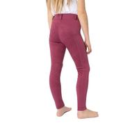 HORZE Leggings de equitación para niños, DEA, pantalones de equitación para niña, trabillas para cinturón, ribete completo, funda para teléfono móvil, Rosa seca., 134-140 cm