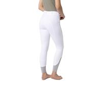 HORZE Pantalón de equitación Mujer Felicia, pantalón de equitación con Asiento Completo y Bolsillo para teléfono, Blanco, EU36