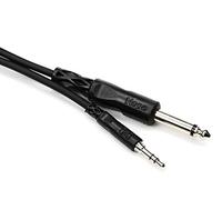 Hosa CMP-103, Mono Interconnect, 1/4 in TS to 3.5 mm TRS, 3 ft
