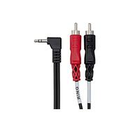 Hosa CMR-206R, Stereo Breakout, Right-angle 3.5 mm TRS to Dual RCA, 6 ft