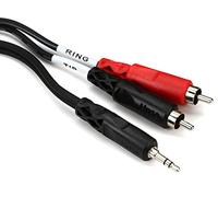 Hosa CMR-210, Stereo Breakout, 3.5 mm TRS to Dual RCA, 10 ft