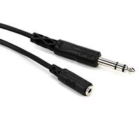Hosa MHE-325, Headphone Adaptor Cable, 3.5 mm TRS to 1/4 in TRS, 25 ft