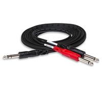 Hosa Technology STP-203 cable de audio 3 m 6,35mm TRS 2 x 6,35mm TS Negro - Cables de audio (6,35mm TRS, 2 x 6,35mm TS, 3 m, Negro)
