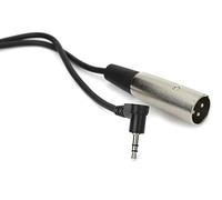 Hosa XVM-110M, Camcorder Microphone Cable, Right-angle 3.5 mm TRS to XLR3M, 10 ft