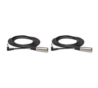 Hosa XVM-115M, Camcorder Microphone Cable, Right-angle 3.5 mm TRS to XLR3M, 15 ft (Paquete de 2)