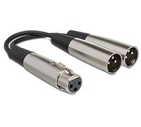 Hosa YXM-121, Y Cable, XLR3F to Dual XLR3M, 6 in