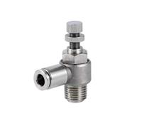 Hose Barb 12mm-1/2" BSP Male Air Speed Control Valve 304 Stainless Steel Air Pneumatic Fitting Quick Connector
