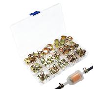 Hose Clamp Assortment Kit | Heavy Duty Easy Install | Small Hose Clamps Kit with Case | for Engine Repair Boat Maintenance Plumbing Mower Mechanics Technicians
