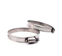 Hose Clamp C023, Rust Proof Adjustable Ti Hardware for High Temperature & Corrosive Environments, Lightweight Strength Pipe Fastener(105-127mm -5 Pieces)