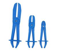 Hose Clamp Pliers Set of 3 | Insulated Nylon Brake & Fuel Line Tools | Flexible Hose Pliers for Radiator/Coolant/Lawn Mower | Blue, 3 Standard Sizes (6.1in, 7.3in, 10in)