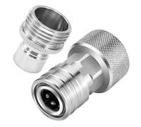 Hose Connector, Garden Hose Stainless Steel Adapter Set, Stainless Steel Replacement Leakproof, Hoses Fittings Car Wash Kit For Home Yard Pathway Watering Washing Cleaning