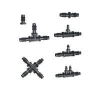 Hose Fittings Hose Adapters Pack of 10 3/8 to 1/4 Inch Garden Hose Three Way Connector Cross End 8/11 4/7 Pressure Reducer Diverter Irrigation Water Connector (Color : 3I8 to 6mm) Plumbing Fittings