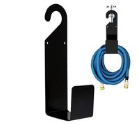 Hose Holder, Metal Hanger, 11.81x3.94x3.15in Heavy Duty Build, Rust-Resistant Frame, Space-Saving Design for Yard Deck, Fence Mounting, Poolside Use, RV Camping, Gardening Irrigation