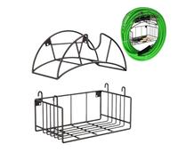 Hose Holder Rack, Heavy Duty Storage, Garage Wall Mounted Organizer, Outdoor Hose Extension Cord Storage Tool Sturdy Garden Hanger for Backyard Lawn Patio Pool Courtyard Use 12.8x6.69x6.3 inches