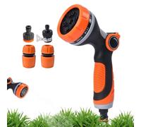 Hose Nozzle Sprayer, High Pressure Washer Wand, Heavy Duty Rust Proof Tool, Adjustable Spray Function for Car Washing, Driveways, Patios, Lawn Cleaning, 10.43x6.89x2.95 Inches