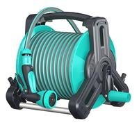 Hose Reel, Wall Mounted Retractable Garden Hose Reel With 20M Hose, Hose Locking Mechanism, Roll-Up Automatic,Rapid Drainage，Suitable For Washing Cars, Watering Flowers, HUANGHAIQIU
