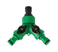 Hose Splitter - Heavy Duty Y-Shaped Connector for Garden Irrigation, Lawn Watering with Shut Off Valves, Faucet Adapter for Outdoor, Cleaning, Pool, Filling, Car, Wash, Homeowners, 3.94x3.94in