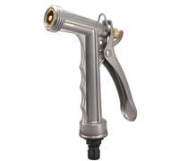 Hose Sprayer Nozzle, Adjustable Metal Garden Spout, Threaded Front Zinc Alloy Sprayer, Interactive Multi Pattern Watering Tool, Ideal for Lawn, Patio, Car Wash, and Outdoor Use 5.31x4.33x0.79 Inches