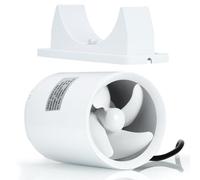 Hose Vary Ventilador Conducto 100mm, Extractor de Alta/bBaja Velocidad con Soporte Desmontable para Baño, Inodoro, Cocina, Invernadero, Tienda de Campaña, Garaje (Ventilador Blanco 100mm)