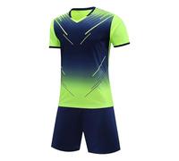 Hoseay Conjunto de Fútbol Niños, Secado Rápido Camiseta y Pantalón 2 Piezas Equipacion Futbol, Transpirable Ropa Entrenamiento, Kit Deportiva para Niño Running Baloncesto 9-10 Años, Verde