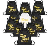 Hoseay Mochila Cuerdas Mujer 11 Piezas Mochila Deporte Impermeable Mochila Gimnasio Ligera 34 x 42 cm Bolsa deporte Plegable Mochila Playa para Novia Deporte Natacion Viajes, Negra