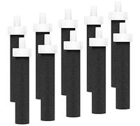 HOSECES Paquete de 10 filtros portátiles de carbón activado para botella de | Repuesto para botella deportiva Brita BB06, de lado duro, acero inoxidable y plástico, para camping, senderismo y viajes