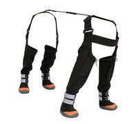 Hosenträger Stiefel für Hunde - Schmutzabweisende Wasserdichte Schuhe | Verstellbare Rutschfeste Hundeschneehosen mit Reflektierstreifen - Für Kalte Jahreszeit Schnee Regen Outdoor