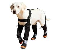 Hosenträger Stiefel für Hunde - Schmutzabweisende Wasserdichte Schuhe | Verstellbare Rutschfeste Hundeschneehosen mit Reflektierstreifen - Für Kalte Jahreszeit Schnee Regen Outdoor