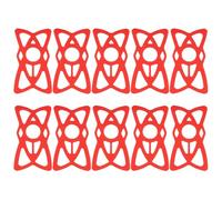 HOSEONFN 10 Uds Bicicleta Motocicleta teléfono Montaje Correa Silicona Manillar Cuna Soporte Banda para montaña Carretera (Roja)