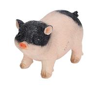 HOSEONFN for Animal Garden Sculpture, Premium Resin Material, Weather Resistant, Cute Pig Statue, Outdoor Lawn Decoration, No Fading, Auspicious Gift for Home (Mini Rosa Negro)
