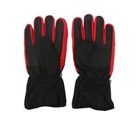 HOSEONFN Guantes calefactables para Hombre y Mujer, Impermeables, Suaves, eléctricos, para Senderismo, Ciclismo y Pesca en Hielo. (Negro y Rojo)