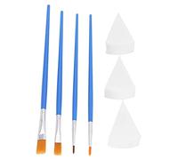 HOSEONFN Juego de Pinceles de Pintura para Artista Profesional para Acuarela acrílica al óleo, 4 tamaños de Pelo de Nailon, Agarre cómodo, fácil de Limpiar, Multiusos para Lienzo,