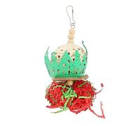 HOSEONFN Juguete de triturar para loros, bolas de Navidad Sola, juguetes colgantes para forrajear pájaros, cacatúas, periquitos conuro