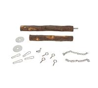 HOSEONFN Juguetes de Madera para Loros, Troncos Naturales, Columpio de pie para Loros, periquitos, cacatúas, guacamayos, pájaros del Amor