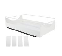 HOSEONFN Organizador de gabinete extraíble de Acero al Carbono, estantes de despensa deslizantes Suaves y silenciosos para Armario de baño (Medio)