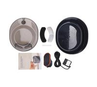 HOSEONFN para dispensador de Agua de Gato, 3L Gran Capacidad, de filtración Dual, circulación automática, fácil de Limpiar, para una Fuente para Mascotas de Cachorro de (Negro)