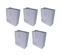 HOSEONFN Para joyas y bolsas de regalo, caja de almacenamiento portátil con asas, parte inferior cuadrada reforzada, cartón blanco duradero y material plástico para fiestas, bodas, minoristas (gris
