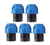 HOSEONFN Para tubos de PVC PPR, accesorios de fontanería resistentes a alta presión, conector de rosca hembra a prueba de fugas, diseño recto estándar, 5 juntas de tubería duraderas (32 x G1)