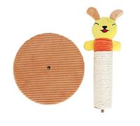 HOSEONFN Peluche de sisal extraíble, animal de dibujos animados para mascotas, árbol de juguete trepador, marco de estante para gatos (conejo amarillo)