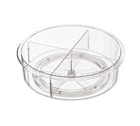 HOSEONFN Plato Giratorio de Almacenamiento, Bandeja organizadora giratoria Redonda Transparente para Mascotas, para Cocina, Aperitivos y cosméticos