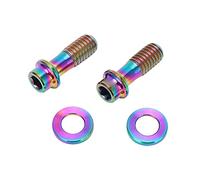 Hoseonfn Riesgo Aleación de titanio Tornillo fijo Juego para Brain Disc Road Bike Accesorios de actualización 4 piezas/caja (Caja RT121-Color (4 piezas))