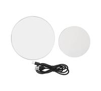 HOSEONFN Soporte de exhibición giratorio Placa giratoria motorizada eléctrica de 360 grados de vidrio de plástico con cable USB para productos de fotografía Muestra joyería Reloj Pastel (Blanca)
