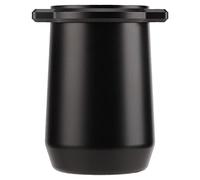 HOSEONFN Taza de café en polvo, para 8, aleación de aluminio de 54 mm, diseño compacto y liviano, taza dosificadora antivuelo, taza alimentadora de polvo eficiente, material (Negro)